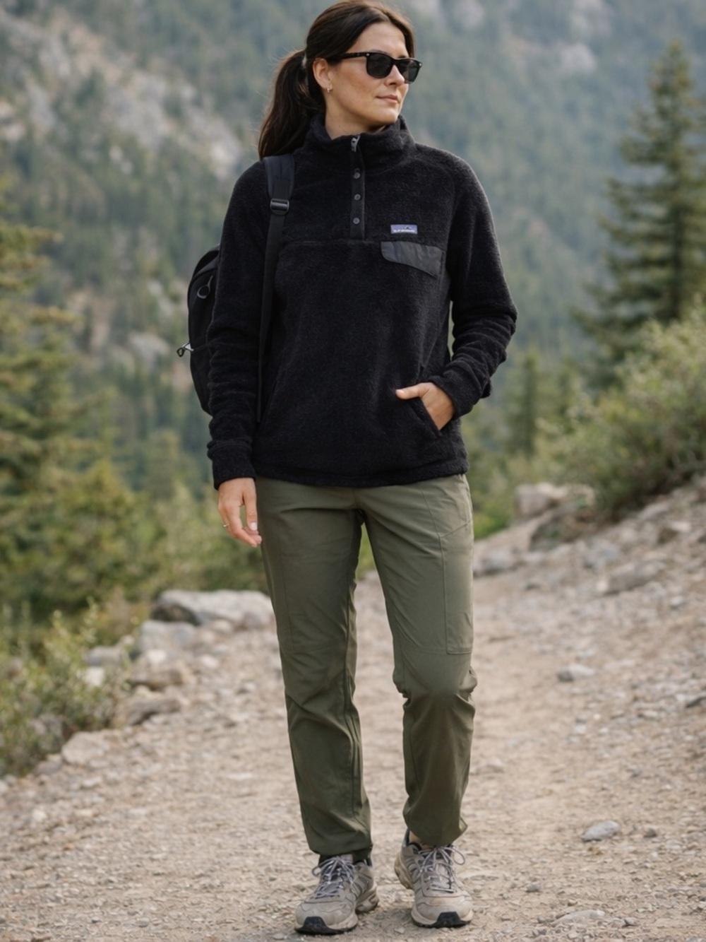 Patagonia Women’s Re-Tool Snap-T Fleece Pullover Black Size Small LIKE NEW